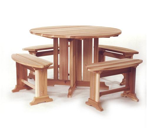 DIY Round Cedar Patio Table Plans Wooden PDF building 